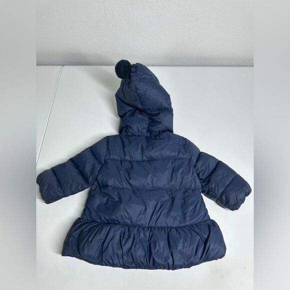 Rare Bomboogie Baby Pure Down Padding Jacket Size 9-12M Navy Blue Packets EUC - Picture 2 of 13